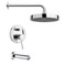 Tub and Shower Faucet Set with Rain Shower Head